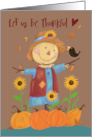 Thanksgiving Whimsical Scarecrow and Crow card