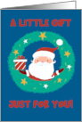Christmas Money Gift Card Cute Santa card