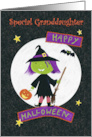 Granddaughter Happy Halloween Cute Witch card