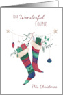 Wonderful Couple Christmas Stockings card