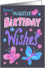 Daughter Birthday Wishes Text Butterflies card