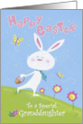 Special Granddaughter Happy Easter White Bunny and Butterflies card