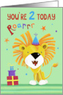 Age 2 Kids Birthday Cute Lion Roar card