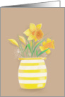 Spring Daffodils in Vase card