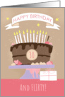 30 and Flirty Chocolate Birthday Cake card