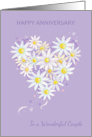 Couple Anniversary Floral Heart card