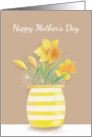 Mother’s Day Yellow Daffodils in Vase card