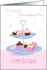 Granddaughter Birthday Modern Cake Stand card