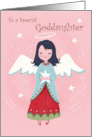 Goddaughter Sweet Christmas Angel on Pink card