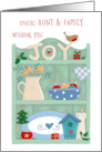 Aunt and Family Christmas Joy Country Shelf card