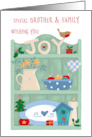 Brother and Family Christmas Joy Country Shelf card