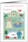 Friend and Family Christmas Joy Country Shelf card