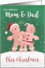 Mom and Dad Christmas Gingerbread Couple card