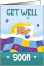 Get Well Soon Sweet Bear in Bed card