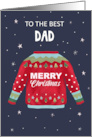 Best Dad Merry Christmas Sweater Jumper card