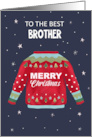 Best Brother Merry Christmas Sweater Jumper card