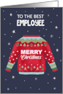 Best Employee Merry Christmas Sweater Jumper card