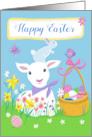 Happy Easter Spring Lamb and Bunny card
