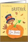 Brother Thanksgiving Turkey and Pumpkin card