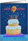 82nd Birthday Bright Cake with Candles card