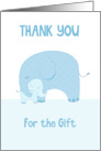 Thank You for the Baby Gift Elephants Boy card