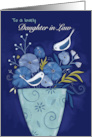 Daughter in Law Birthday Birds on Floral Vase card