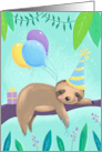 Happy Birthday Party Sloth card