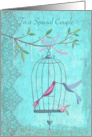 Couple Happy Anniversary Bird Cage card