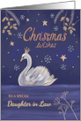 Daughter in Law Christmas Wishes Moonlit Swan card