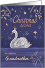 Grandmother Christmas Wishes Moonlit Swan card