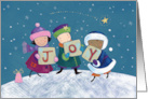 Christmas Joy Children in the Snow card