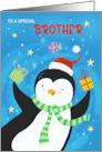 Special Brother Christmas Holiday Penguin card