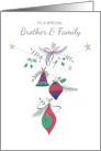 Brother and Family Christmas Decorative Ornaments card