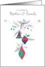 Nephew and Family Christmas Decorative Ornaments card