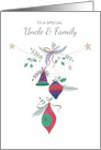 Uncle and Family Christmas Decorative Ornaments card