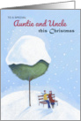 Auntie and Uncle Christmas Couple Under Tree card