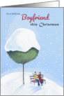 Special Boyfriend Christmas Couple Under Tree card