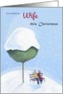 Special Wife Christmas Couple Under Tree card