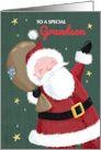 Grandson Christmas Santa Claus Wave card