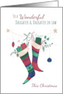 For Daughter and Daughter in Law Christmas Stockings card