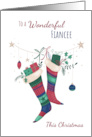 For Fiancee Christmas Stockings card