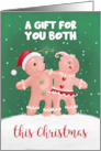 A Gift for you Both Money Card Christmas Gingerbread Couple card