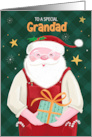 Grandad Christmas Santa Claus in Red Dungarees card