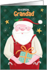 Grandad Christmas Santa Claus in Red Dungarees card