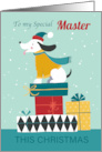 Christmas From the Dog Festive Parcels card