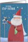 Step Father Christmas Santa Claus Winter Bird Table card