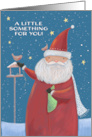 Christmas Gift Card Santa Claus Winter Bird Table card