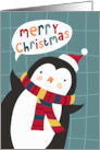 Merry Christmas Simple Cute Penguin card