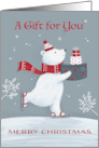 A Gift for you Christmas Polar Bear with Gifts card