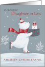 Daughter in Law Christmas Polar Bear card